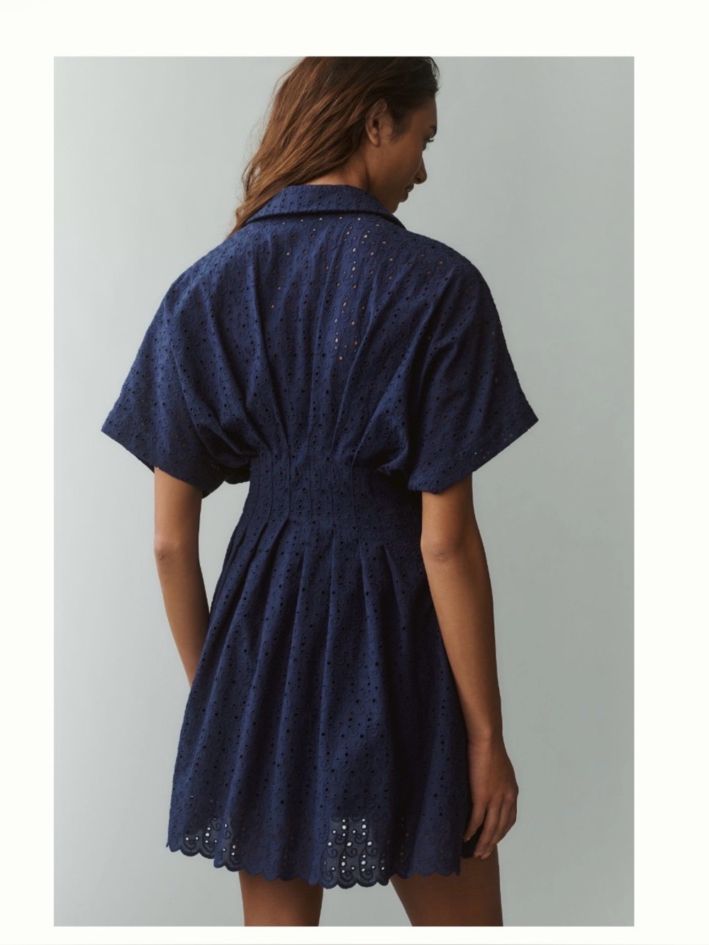 THE TOBIE EYELET MINI SHIRTDRESS - Picture 2 of 11
